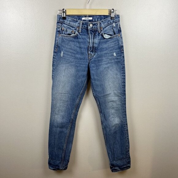 GRLFRND Karolina High Rise Skinny Jeans Size 25 Close To You Wash Button Fly - Picture 1 of 12